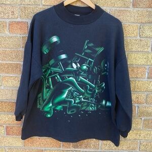 Vintage 1996 Looney Toons Sweater Hoodie Large